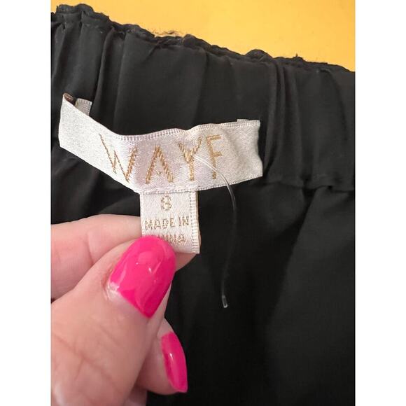 WAYF Brooke Off The Shoulder Black Eyelet Crop Top Puff Sleeves - Picture 4 of 7